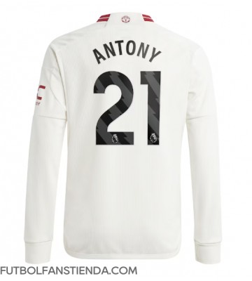 Manchester United Antony #21 Tercera Equipación 2023-24 Manga Larga